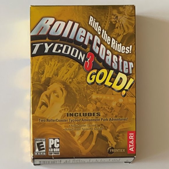 CIB RollerCoaster Tycoon 3 GOLD! (PC, 2004) & RollerCoaster Tycoon (PC, 1999) - Picture 2 of 13